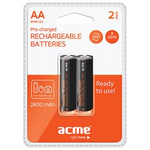 Akumulatori AA 2600mAh cena par 2gab ACME