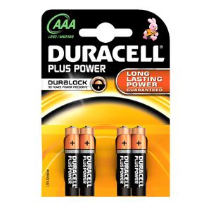Baterijas AAA DURACELL Alkaline LR03 cena par 4gab.