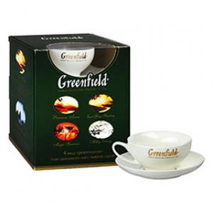 GREENFIELD dāvanu komplekts ar tasīti 200g,  4 tējas