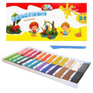 Plastilīns 24 krāsas 480g  UA Gamma