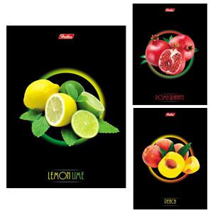 Bloknots A6/140 lapas rūtiņu ar spirāli Fruits