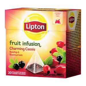 LIPTON augļu tēja mežrozīšu-upeņu,  20x2g.