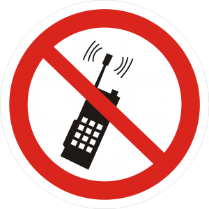 Uzlīmes Ar mobilo telefonu ienākt aizliegts 114mmx114mm