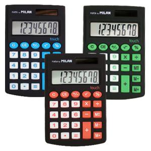 Kalkulators Milan Rubber Touch,  melns