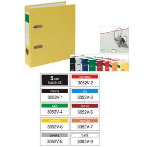Reģistrs Multi-S,  A5/50mm,  PVC/PVC,  vertikāls,  dažadas krāsa