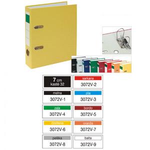 Reģistrs Multi-S,  A5/70mm,  vertikāls,  PVC/PVC, dažādas krāsas