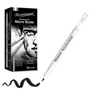 Pildspalva Micro Scale Drawing Pen Bruch black Renaissance