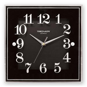 Sienas pulkstenis TROYKA,  32x32cm,  melnā krāsa