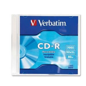 CD-R 80min/700Mb/x52 slim kastīte Verbatim extra protect