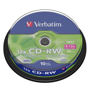CD-RW 80min/700Mb x12 (cake)10