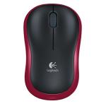 Мышь оптическая, беспроводная m185, черный/красный Logitech