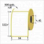 Termo uzlīmes 58x112mm 500 uzlīmes rul