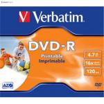 DVD-R 4, 7Gb 120min x16 printable jewel kastīte Verbatim