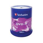 DVD+R 120min 4, 7Gb par 1gab Verbatim iepak.100gab